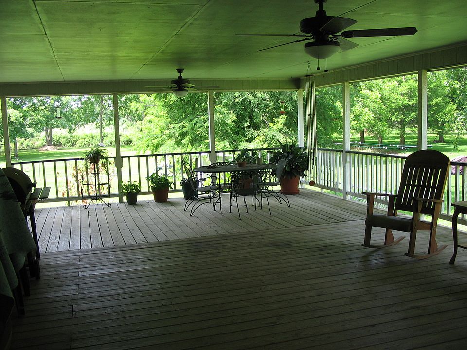 View of porch from kitchen