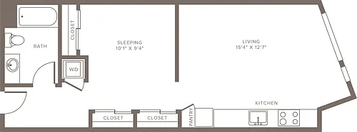 Floor plan A3 - One Bedroom