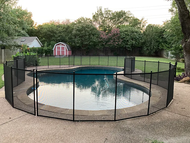 Pool with fence
