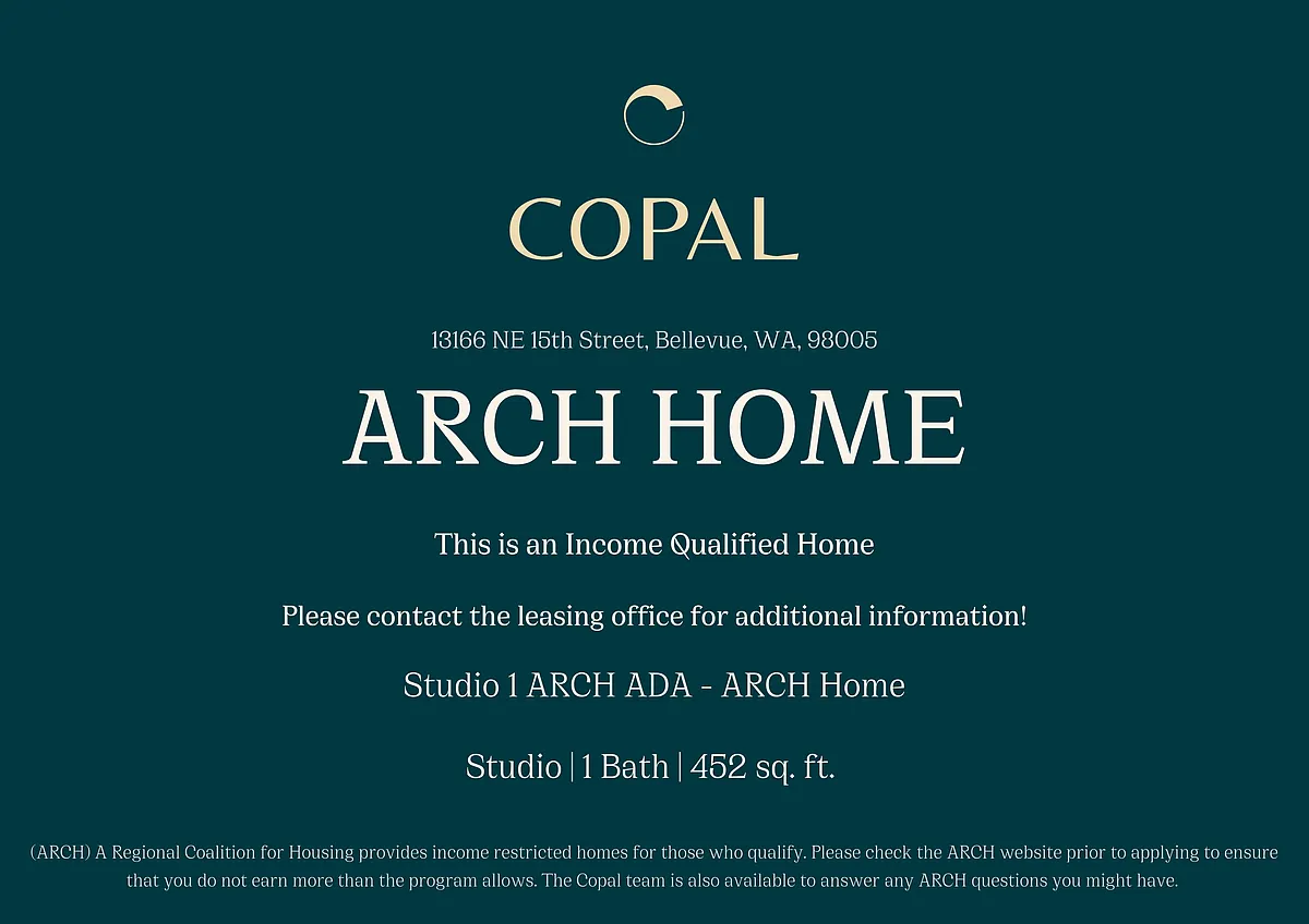 Floor plan Studio 1 ARCH ADA