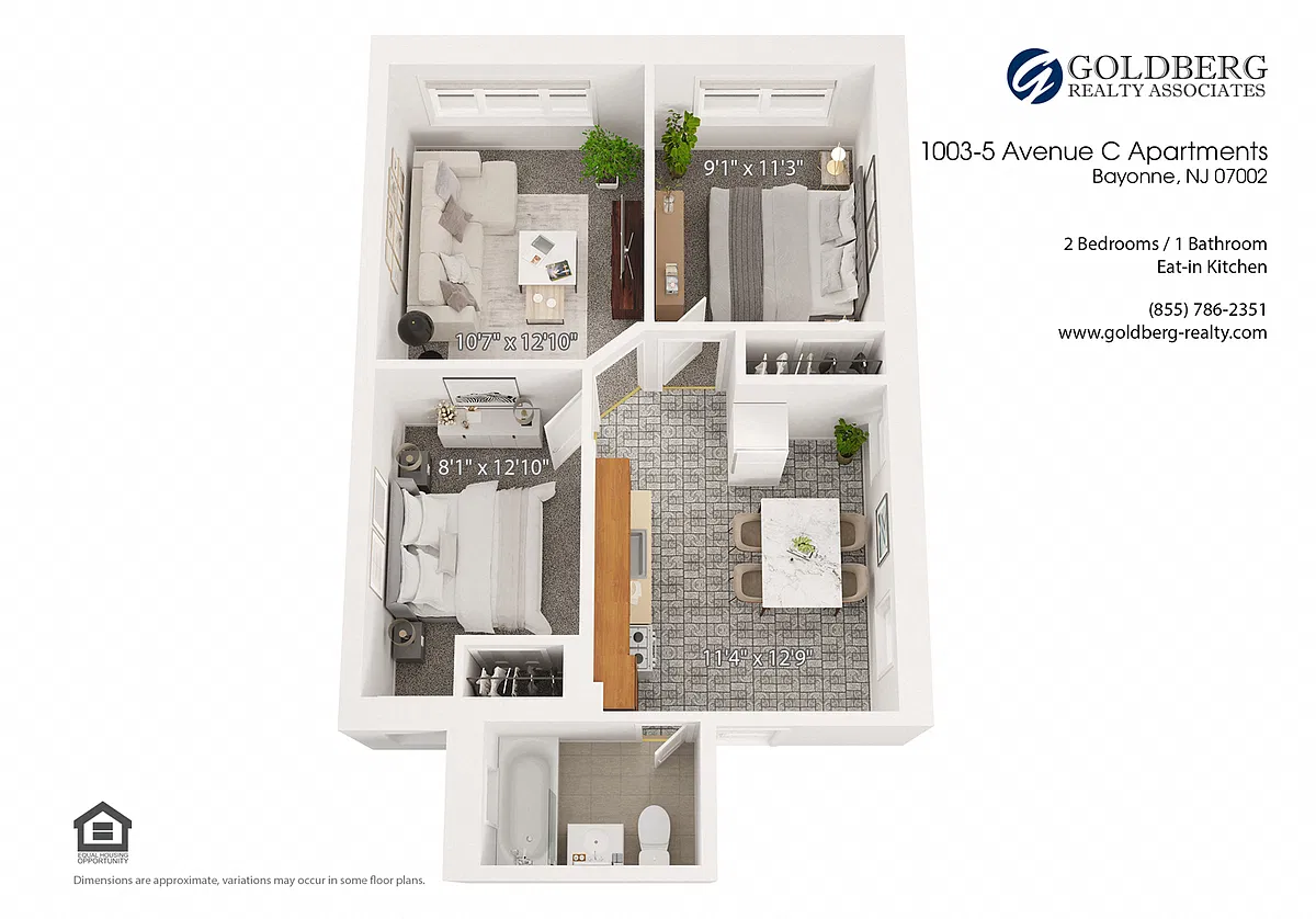 Floor plan Two Bedroom