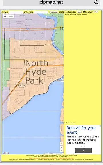 Area Map of N. Hyde Park