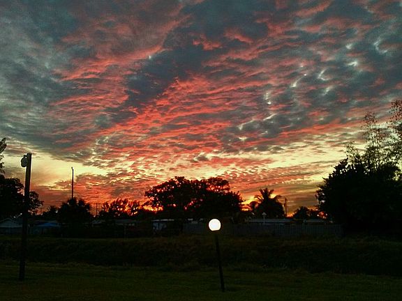 beautiful sunset, back patio