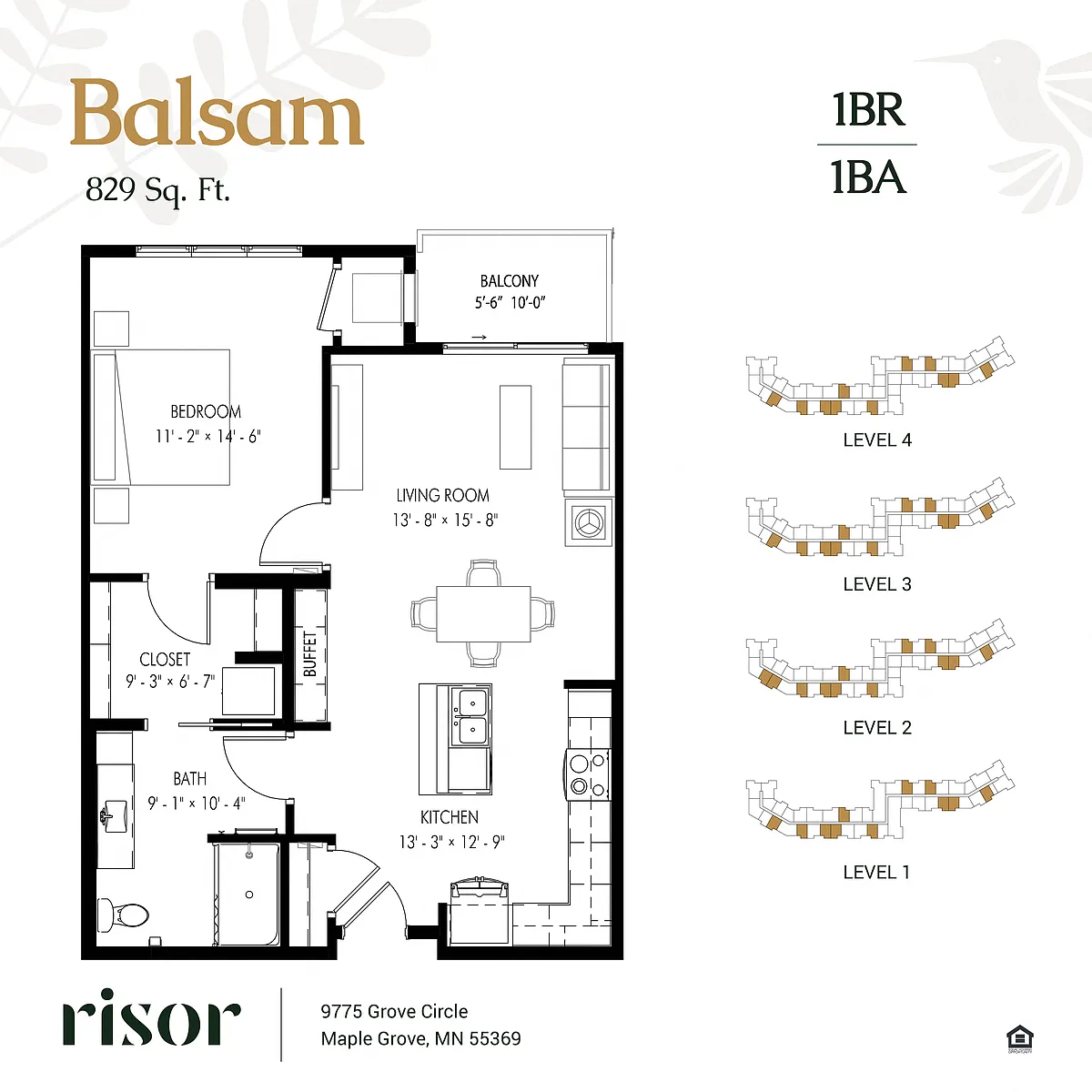Floor plan Balsam