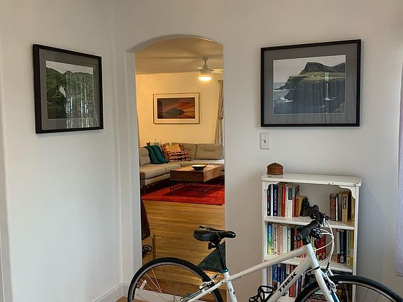 Looking out from the bonus room into the living room