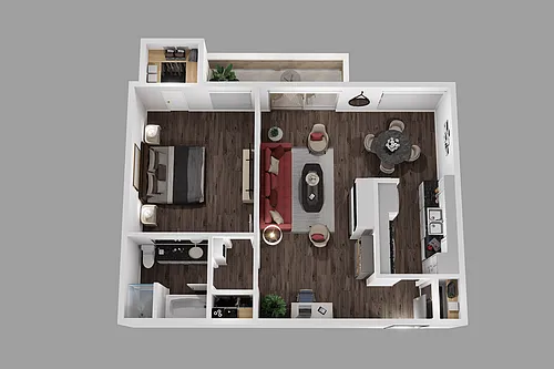 Floor plan 1 Bedroom B