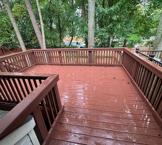 Wood Deck with steps (Backyard)