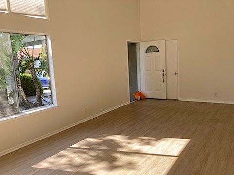 Entry room of the house, area has been used as a living room
