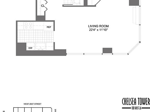 2nd image of 100 W 26th St APT 17h