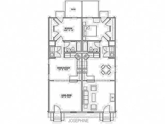 Floor plan 1 Bedroom Apartment