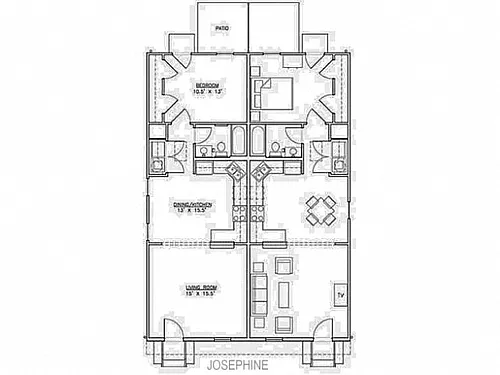 Floor plan 1 Bedroom Apartment