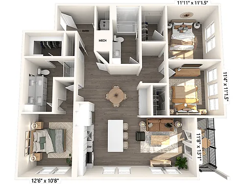 Floor plan C1-1421sf-207-607