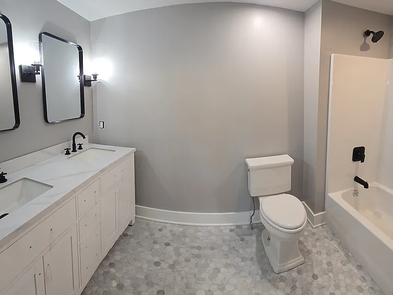 Both baths are similar in finish and footprint