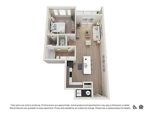 Floor plan 1x1-727