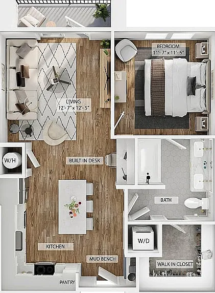 1BR/1BA - A4 1BR/1BA - A4