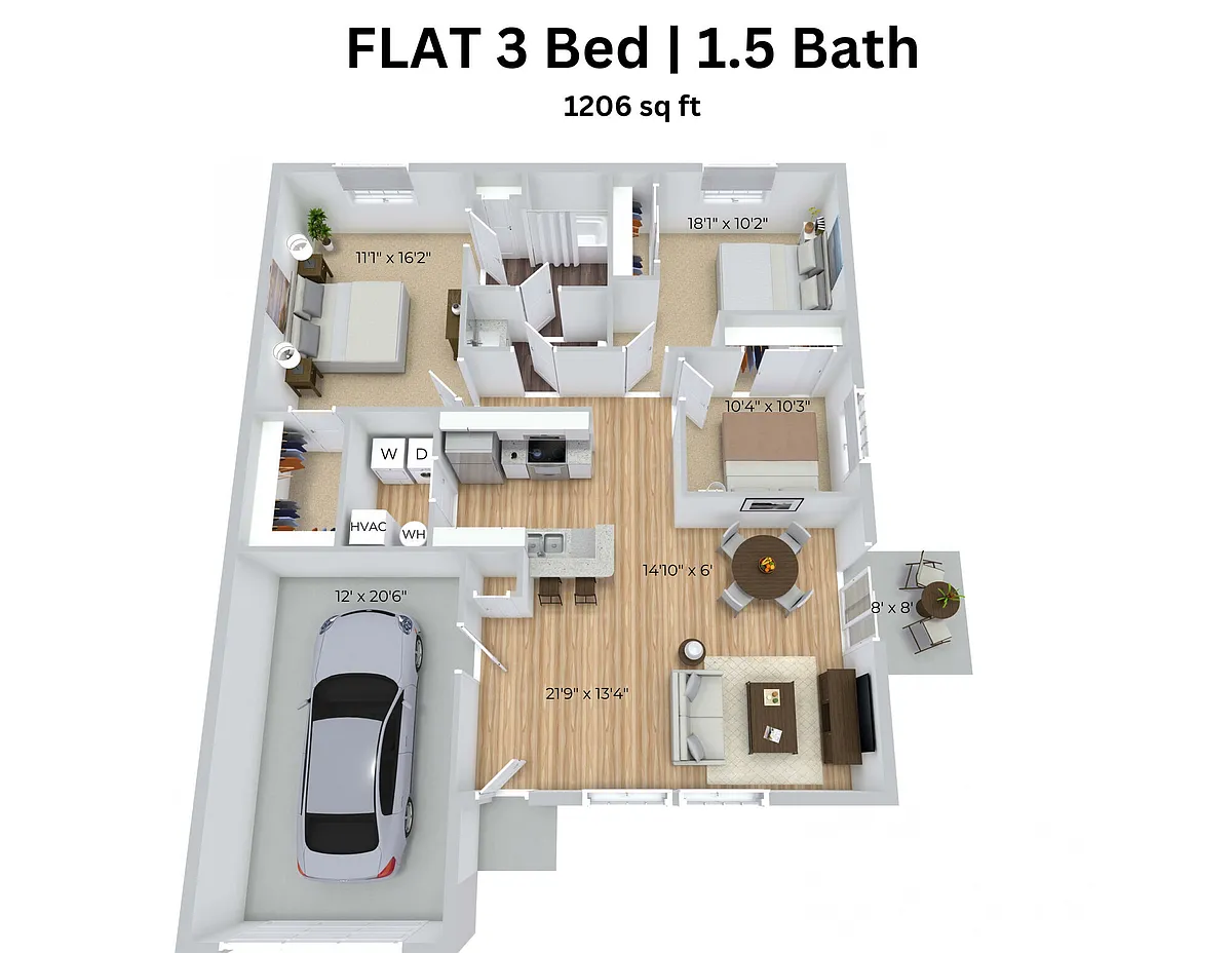 Floor plan 3X15