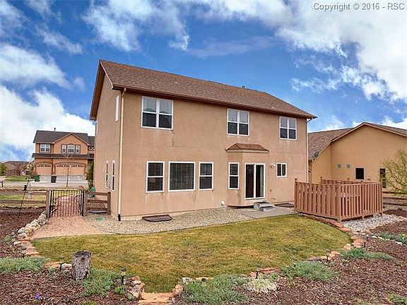 Backyard from raised patio