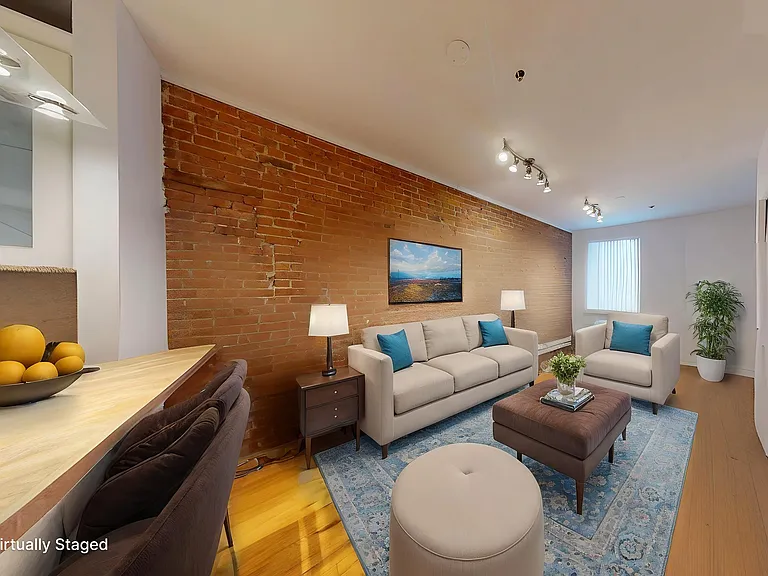 Living room virtually staged