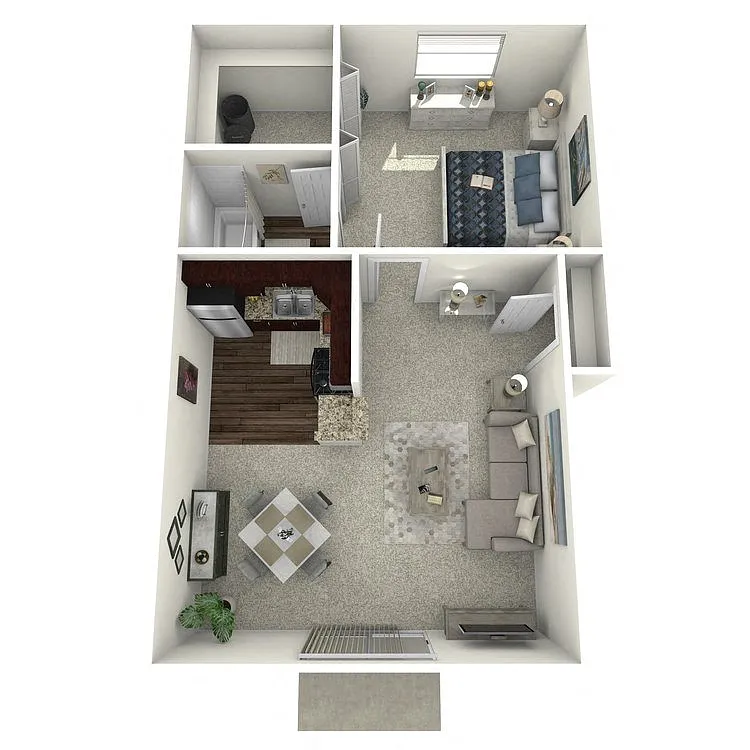 Floor plan 1 Bedroom 1 Bathroom