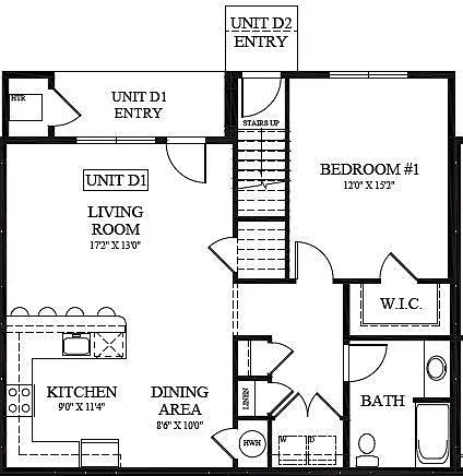 Floor plan Model D1