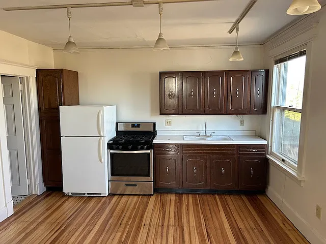 Galley kitchen as part of the living room