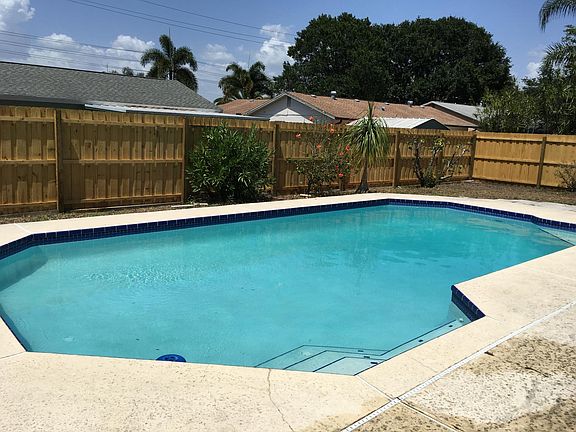 Privacy fence and pool