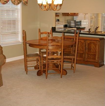 Eating area with convenient pass through to kitchen