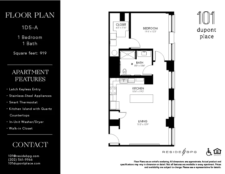 Floor plan 1D5A