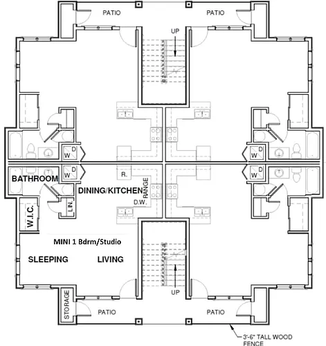 Floor plan Mini 1 Bedroom