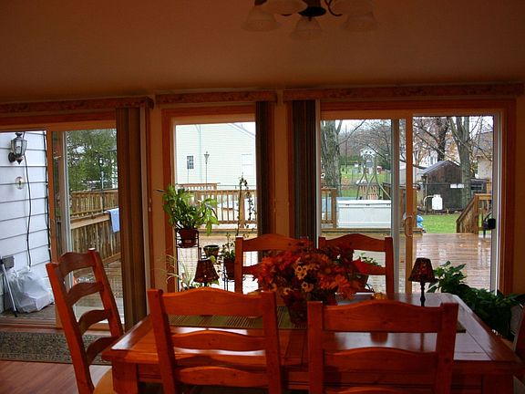 Kitchen to decks, pool