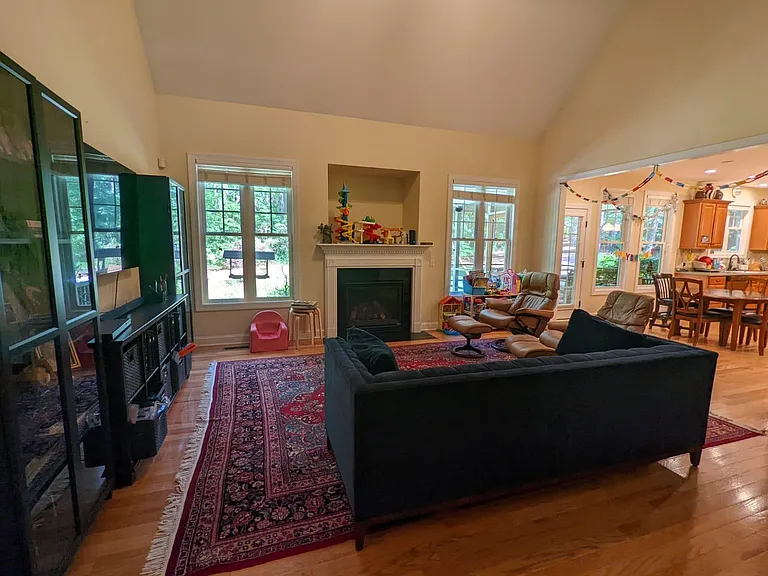 Great room overlooking the backyard