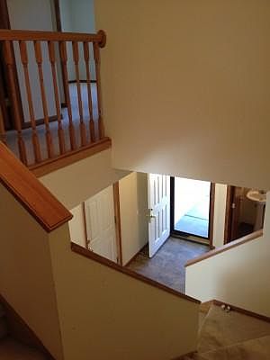 Entry way stairway looking down.