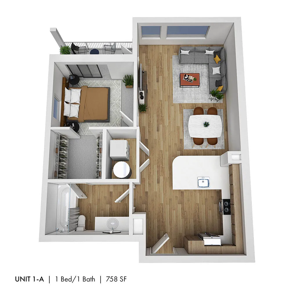 Floor plan One Bedroom A