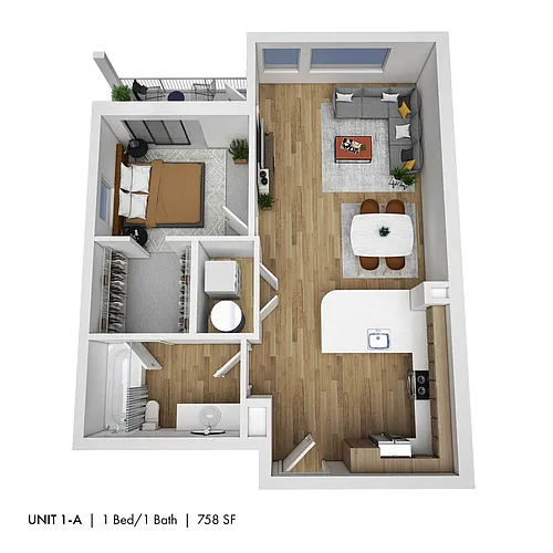Floor plan One Bedroom A