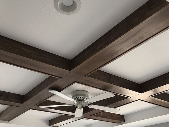 Master bedroom coffered ceiling underway March 2019