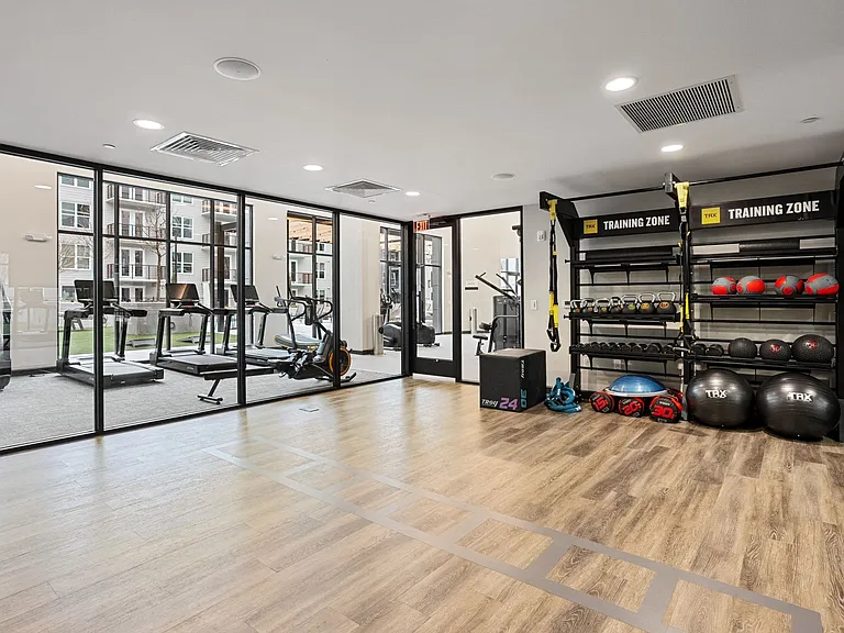 Fitness center with yoga studio