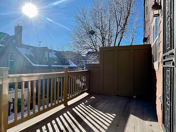 Balcony off the kitchen on main floor