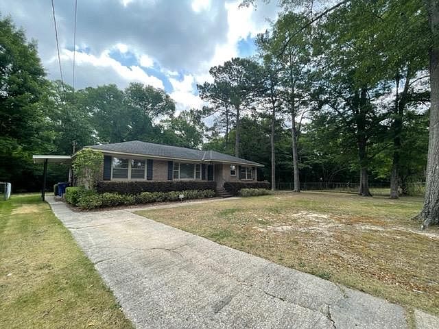 Front yard and first driveway.