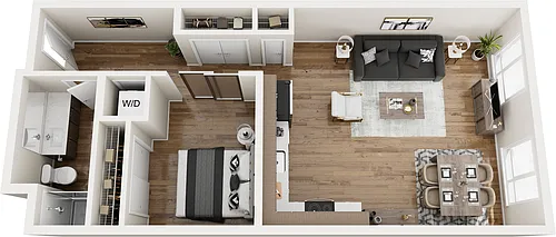 Floor plan Alcove Bedroom w/North View M7