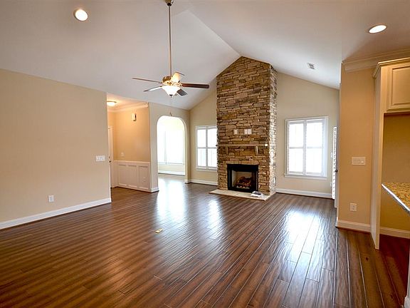 Great Room With Stacked Stone Gas Fireplace