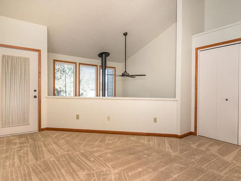 Loft bedroom with access to balcony