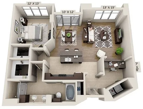 Floor plan A1G- Renovated