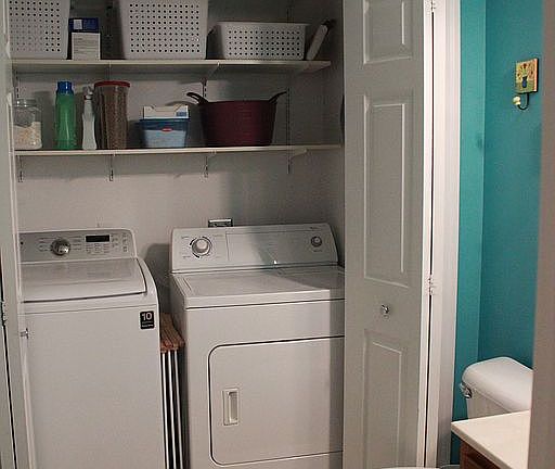 Main floor bath and laundry