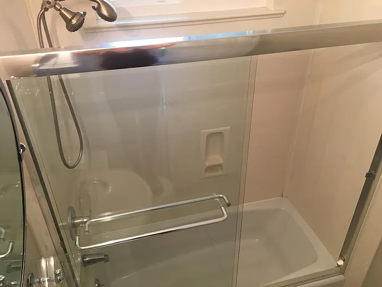 Guest bathroom shower.
