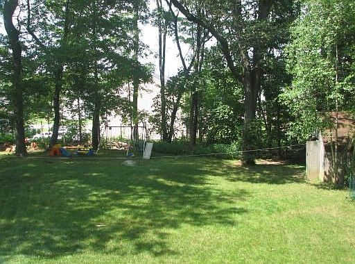 Backyard view from dining room