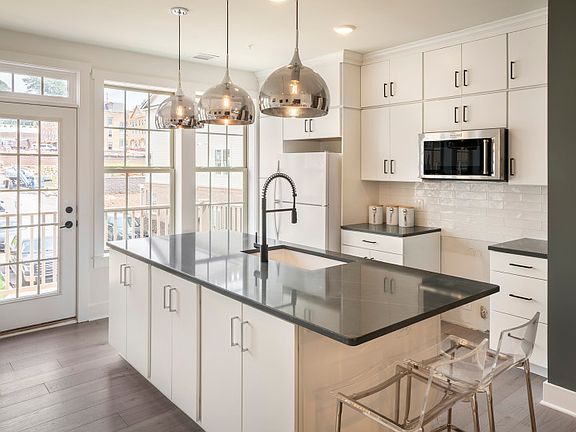 Designer kitchen with access to deck