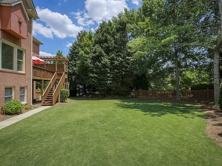 View of Backyard Overlooking Patio