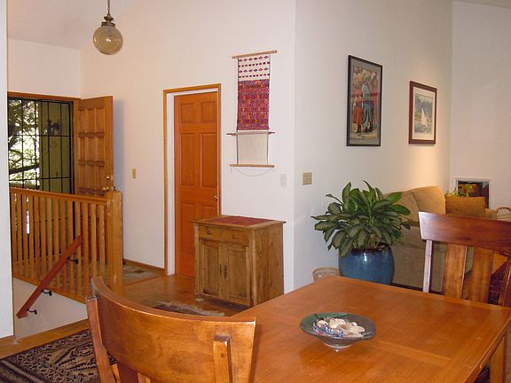 looking at the front door