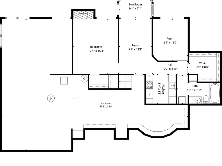 Basement floorplan.