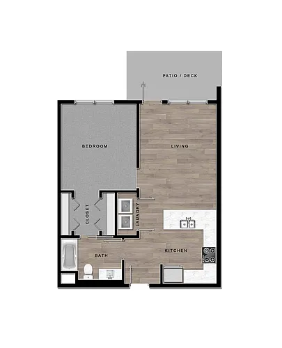 Floor plan Juniper 1-Bedroom Flat
